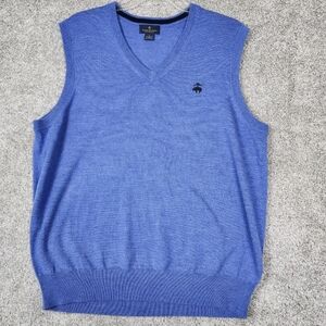 Brooks Brothers Sky Blue V-Neck Sweater Vest